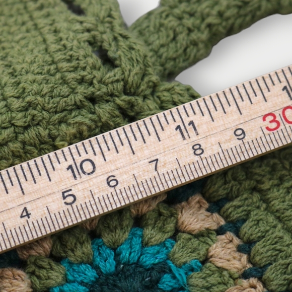 Vtg Crochet Crop Top Womens Bralette Adjustable Hippie Festival Boho Green Flora - Picture 8 of 10